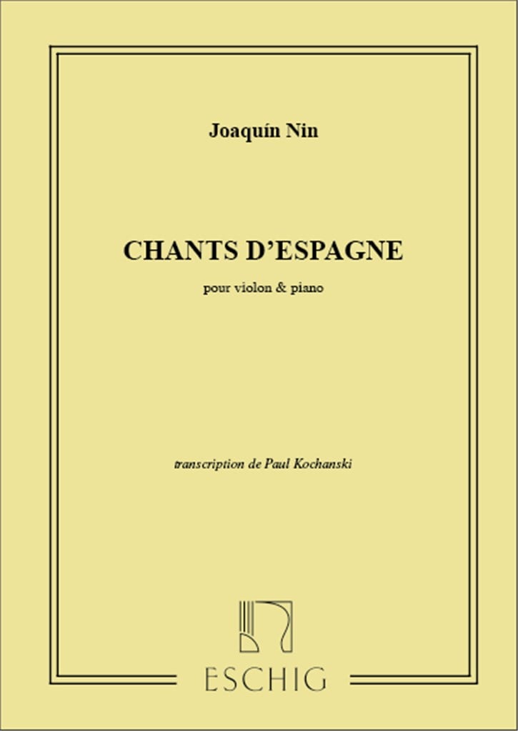 Chants D'Espagne Violon-Piano